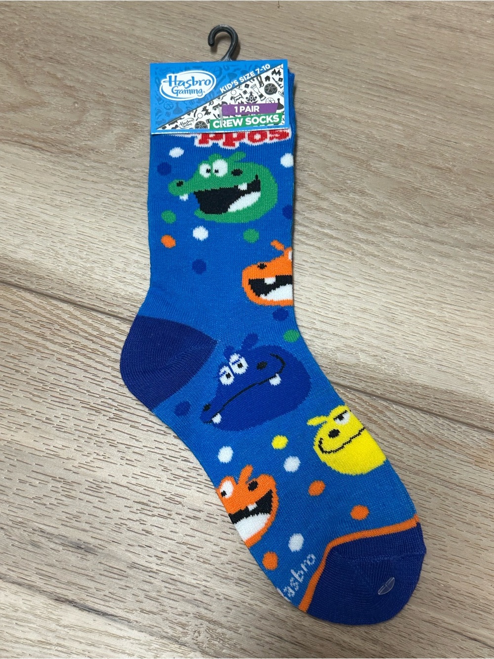 🦛 Hasbro Gaming Hungry Hungry Hippos Novelty Crew Socks